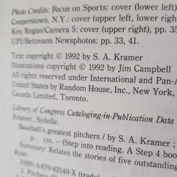 1992 Baseball's Greatest Pitchers Paperback!! - Picture 3 of 7